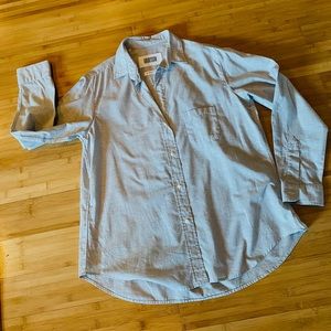 GRAYSON Pale Grey Button Down Blouse